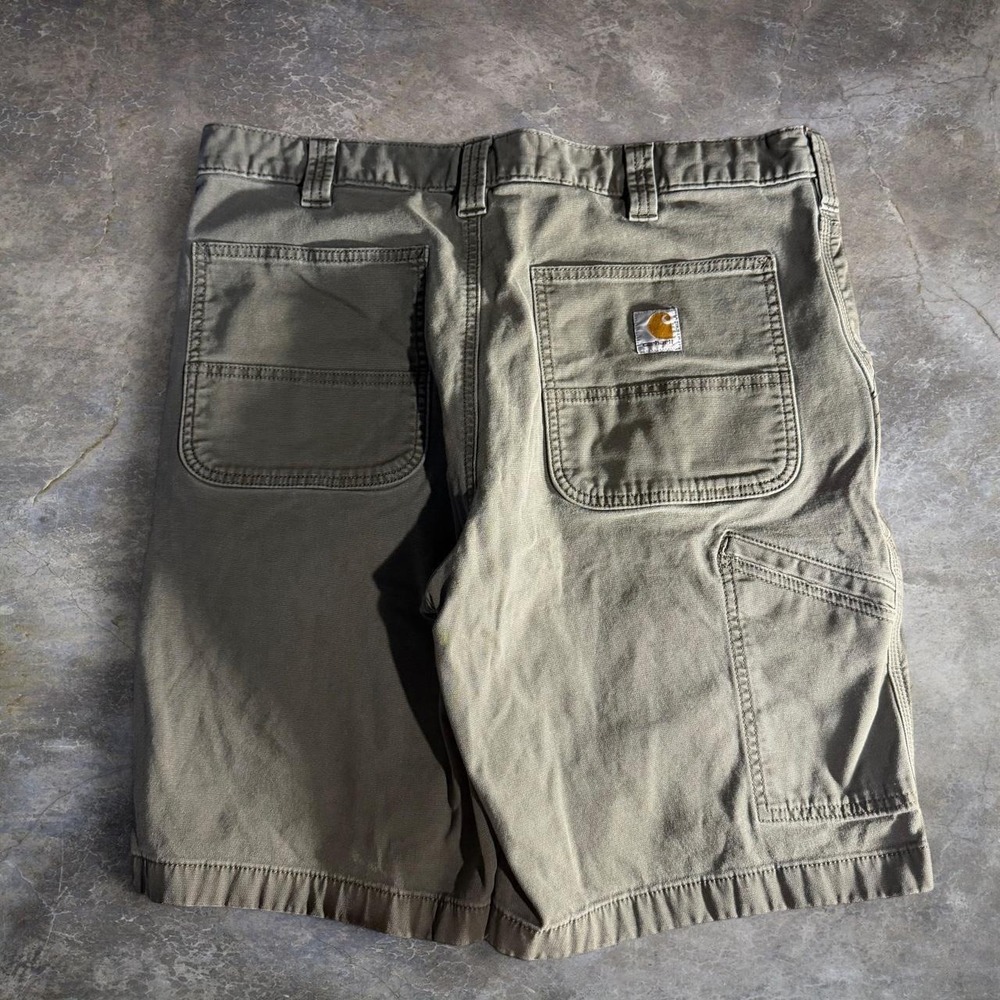 Carhartt Mens Olive Green Cargo Work Shorts Relaxed Fit Utility Carpenter 36
